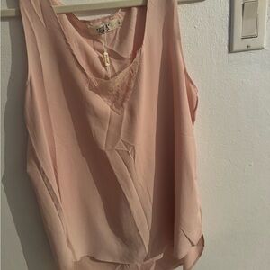 Chic Blush Sleeveless Blouse
